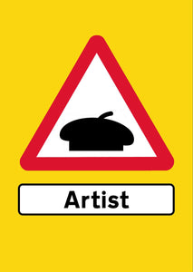 ArtistSigns - Artist Beret (Waiting Yellow) A3