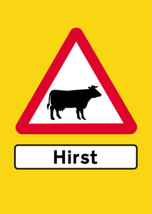 ArtistSigns - Hirst Cow (Waiting Yellow)