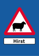 Load image into Gallery viewer, ArtistSigns - Hirst Sheep (Motorway Blue)
