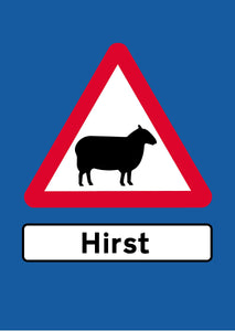 ArtistSigns - Hirst Sheep (Motorway Blue)
