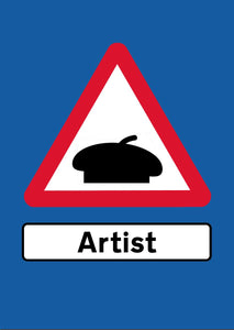 ArtistSigns - Artist Beret (Motorway Blue) A3