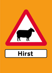 ArtistSigns - Hirst Sheep (Emergency Orange)